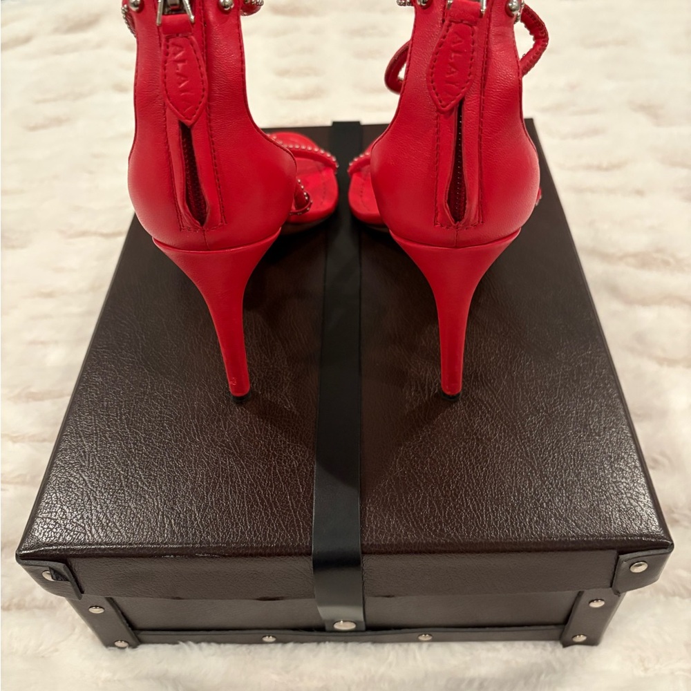 Alaïa Red Strappy Heels Size 40 - Picture 3 of 8